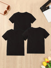 3pcs Pony Print Short Sleeve T shirt Set for Girls