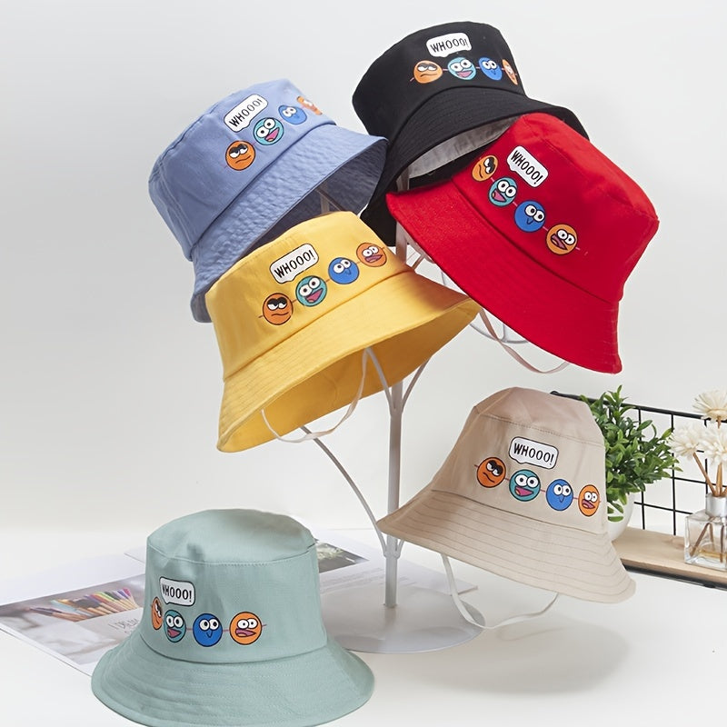 Girls Casual Cartoon Bucket Hat UV Protection Breathable Hat