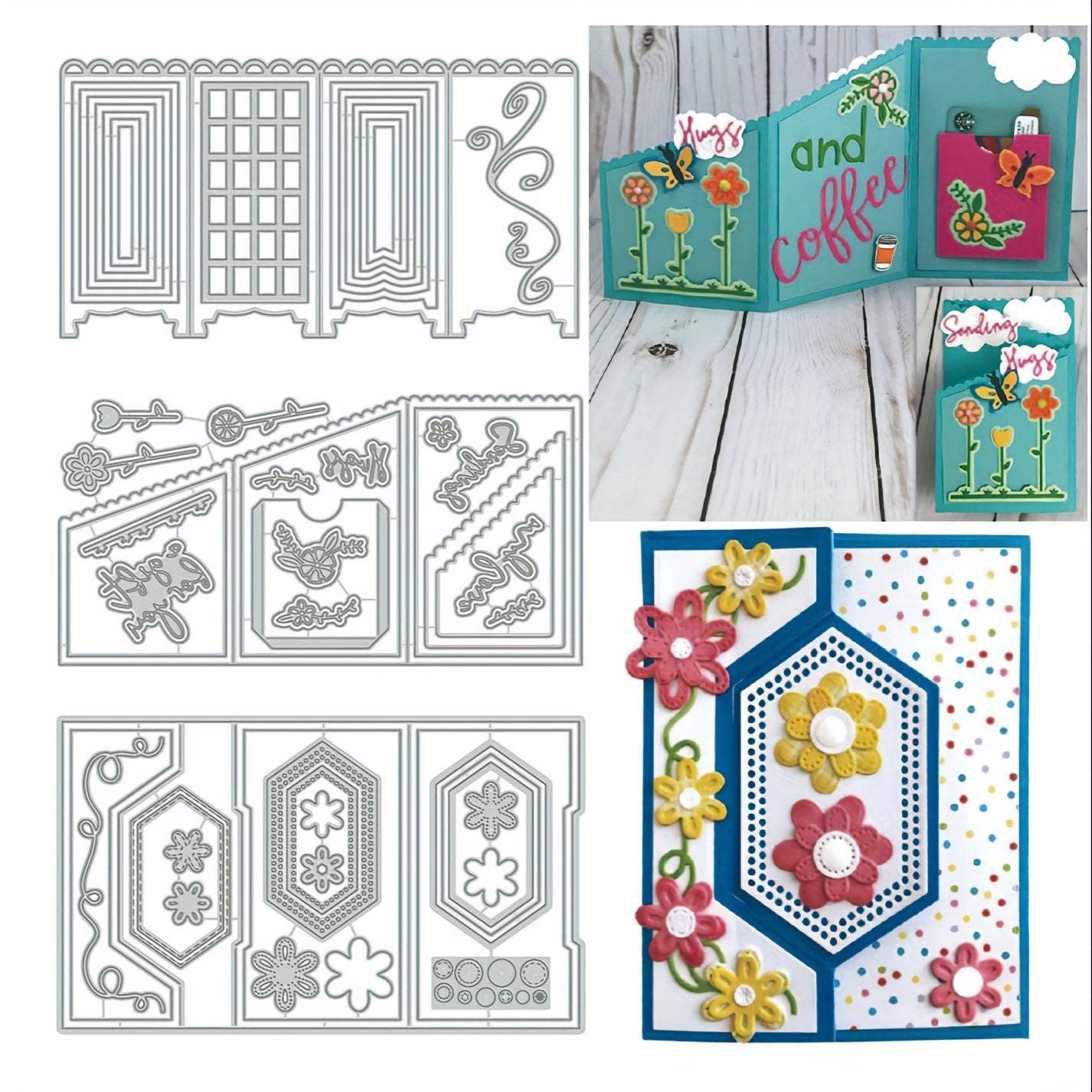 Flower Screen Metal Cutting Dies for Scrapbook Embossing