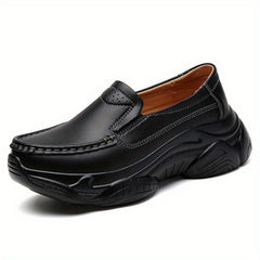 Women's Platform Sneakers Slip On Outdoor Shoes Faux Leather