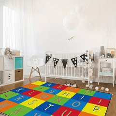 Colorful Letter Game Pad Large Carpet Area Carpet Living Room Bedroom Soft