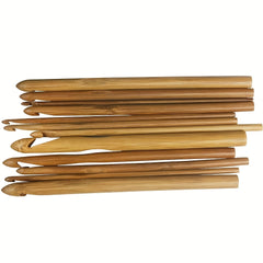 21pcs Bamboo Handle Crochet Kit Knitting Lace Hook Set with Case