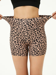 Leopard Print Yoga Shorts for Women