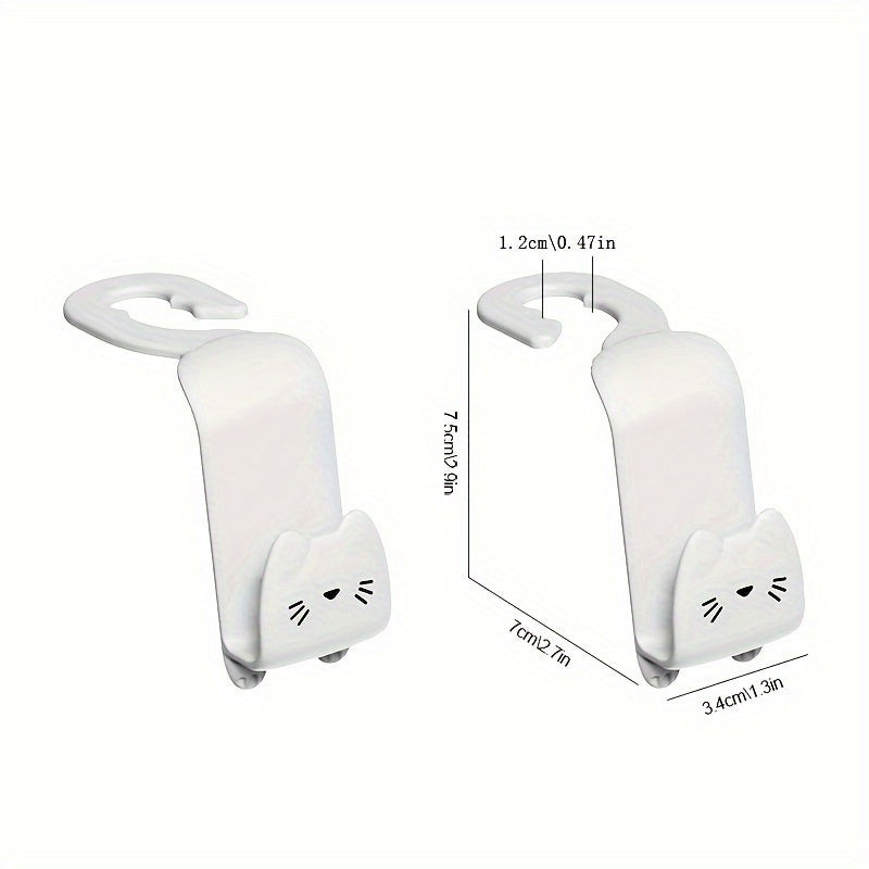 2pcs Creative Car Hooks Hidden Car Interior Accessories
