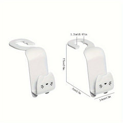 2pcs Creative Car Hooks Hidden Car Interior Accessories
