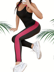 Criss Cross Yoga Jumpsuit Fitness Gym Activewear