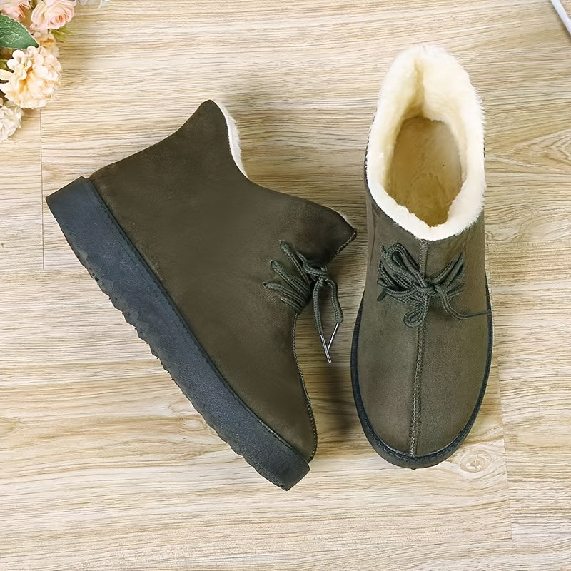 Women's Waterproof Snow Boots with Faux Fur Lining