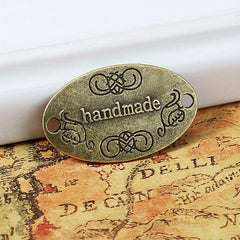 10pcs Retro Silvery Bronze Alloy Labels for DIY Clothes Hat Bag Sewing