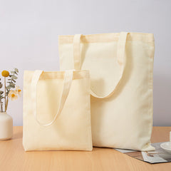 Solid Canvas Shoulder Bag Stylish Tote Bag Lightweight Handbag Diaper Storage