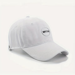Unisex Sunshade Wide Brim Baseball Cap with Letter Embroidery