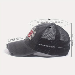 66ROUTE Patch Baseball Cap Mesh Cap Sun Hat