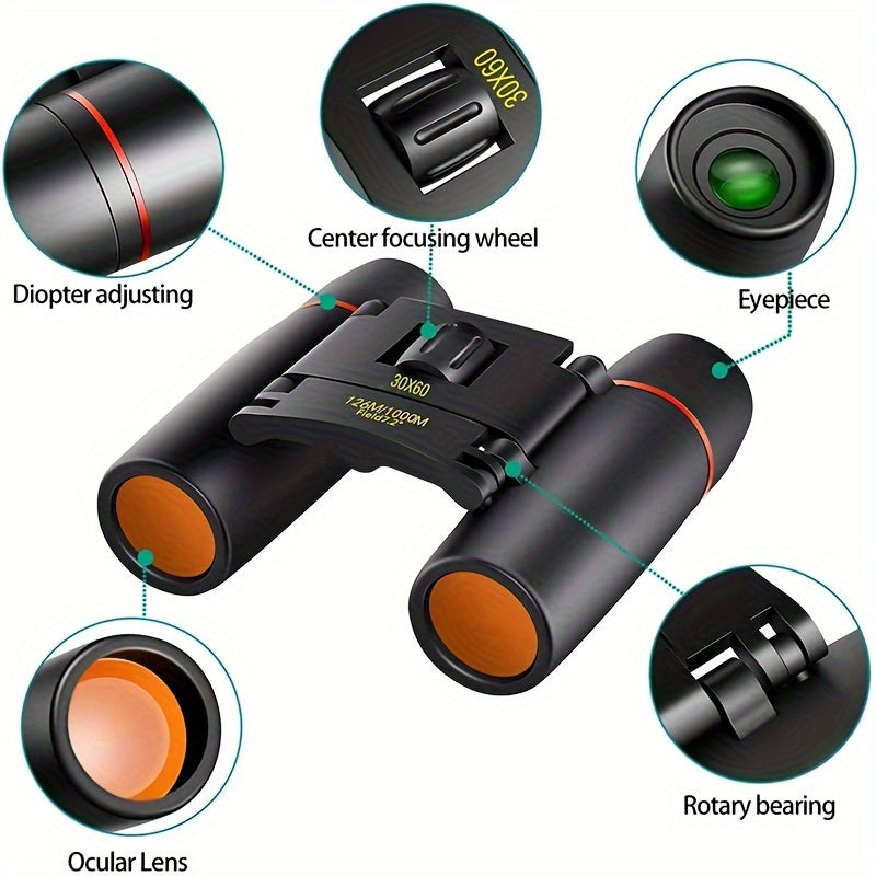 Compact HD Waterproof Binoculars for Bird Watching Travel Concerts