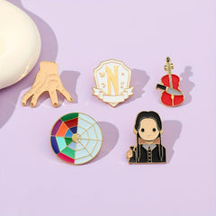 Fun Cartoon Violin Brooch for Boys Enamel Pin