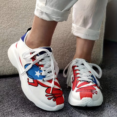 Women's Cartoon Printed Outdoor Sneakers Lightweight Running Shoes