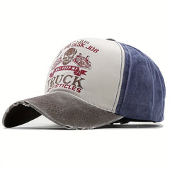 Distressed Denim Baseball Cap Washed Hat