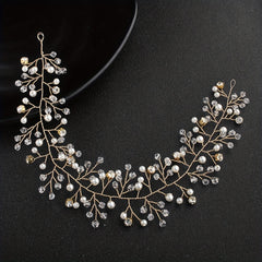 Crystal Rhinestone Beads Headpiece Hairband Bridal Jewelry