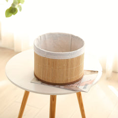 3pcs Bamboo Woven Round Storage Basket Green Flow