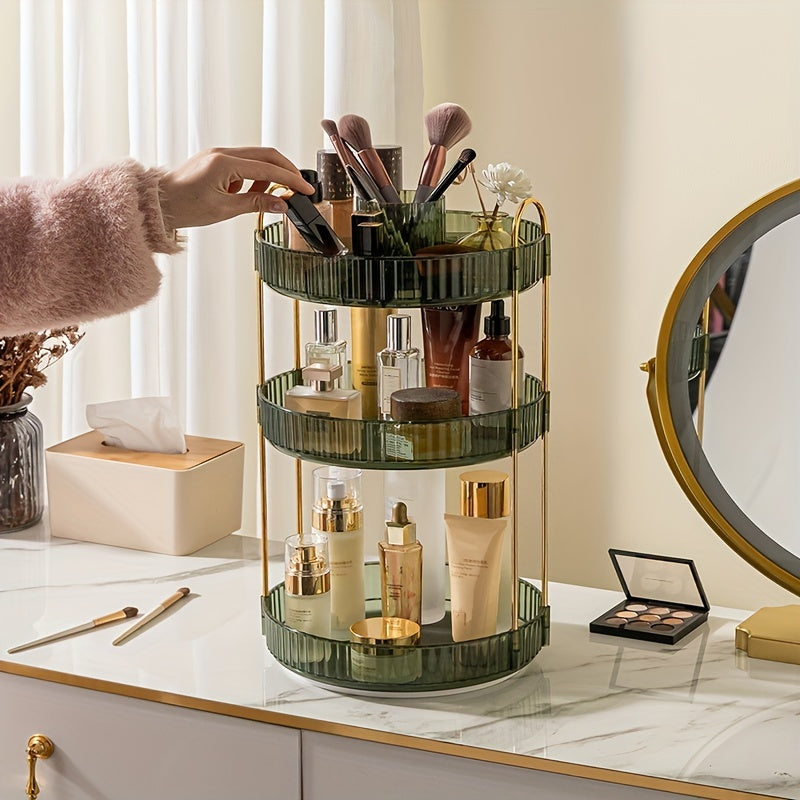 360 Rotating Makeup Organizer for Vanity Clear Storage