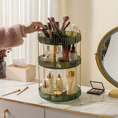 360 Rotating Makeup Organizer for Vanity Clear Storage