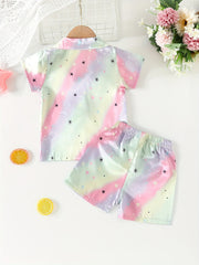 Kids Rainbow Star Cotton Pajama Set