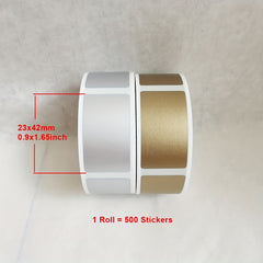 500pcs 23x42mm Scraping Film Stickers Golden Silvery DIY Scraping Card Stickers