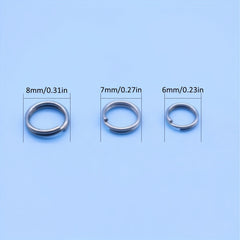 100pcs Stainless Steel Open Rings For Lures Fishing Accessories