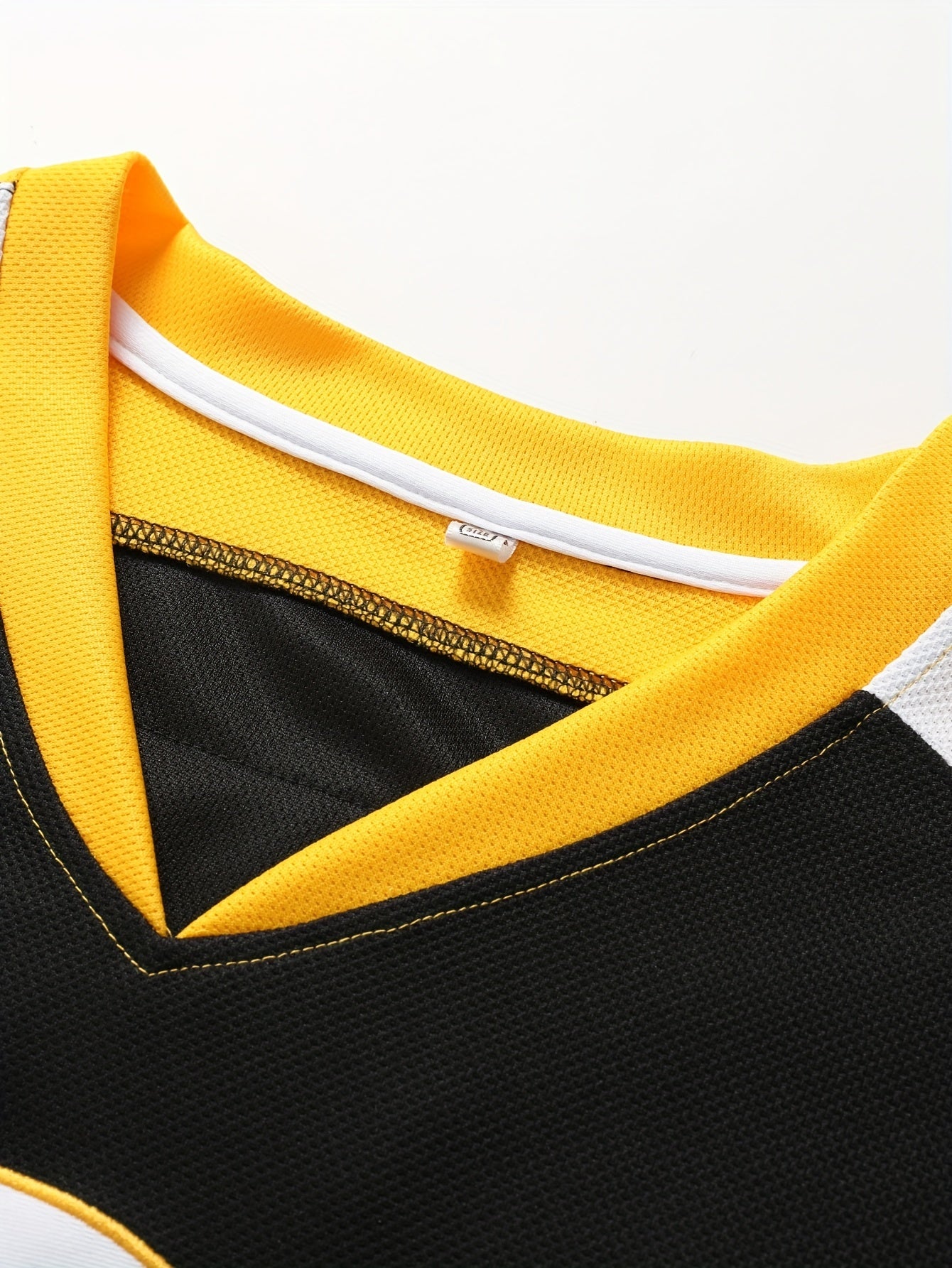 Men's #69 Embroidery Ice Hockey Jersey Vintage V Neck Long Sleeve Uniform