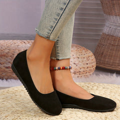 Women's Solid Flat Shoes Slip On Lightweight Casual Comfortable Shoes