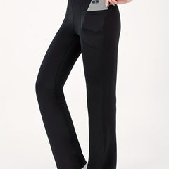 High Waisted Bootcut Leggings With Pockets Flared Yoga Pants