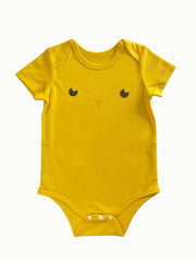 Chick Pattern Short Sleeve Onesie for Baby Boys & Girls