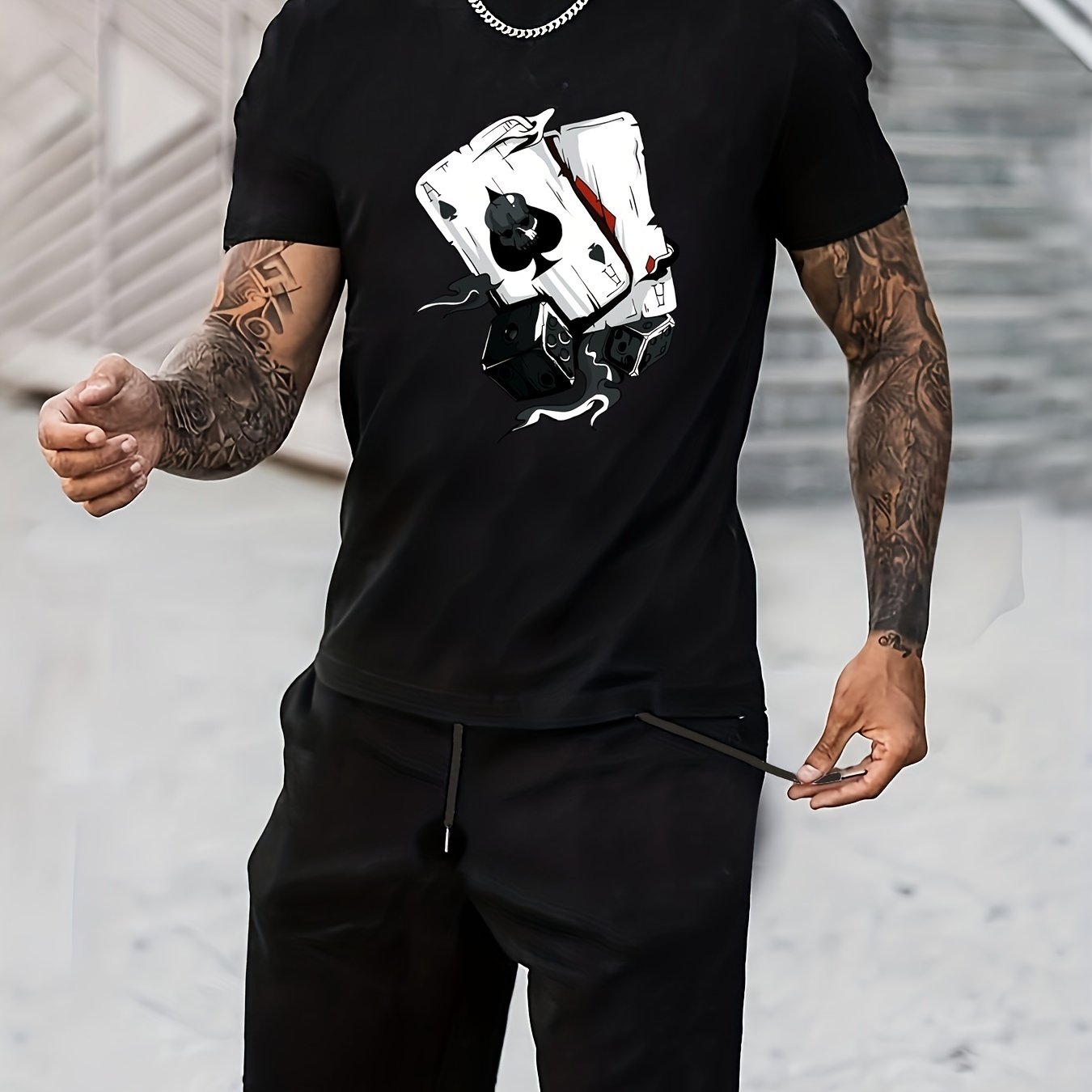 Poker Dice Men's Graphic T-shirt for Summer