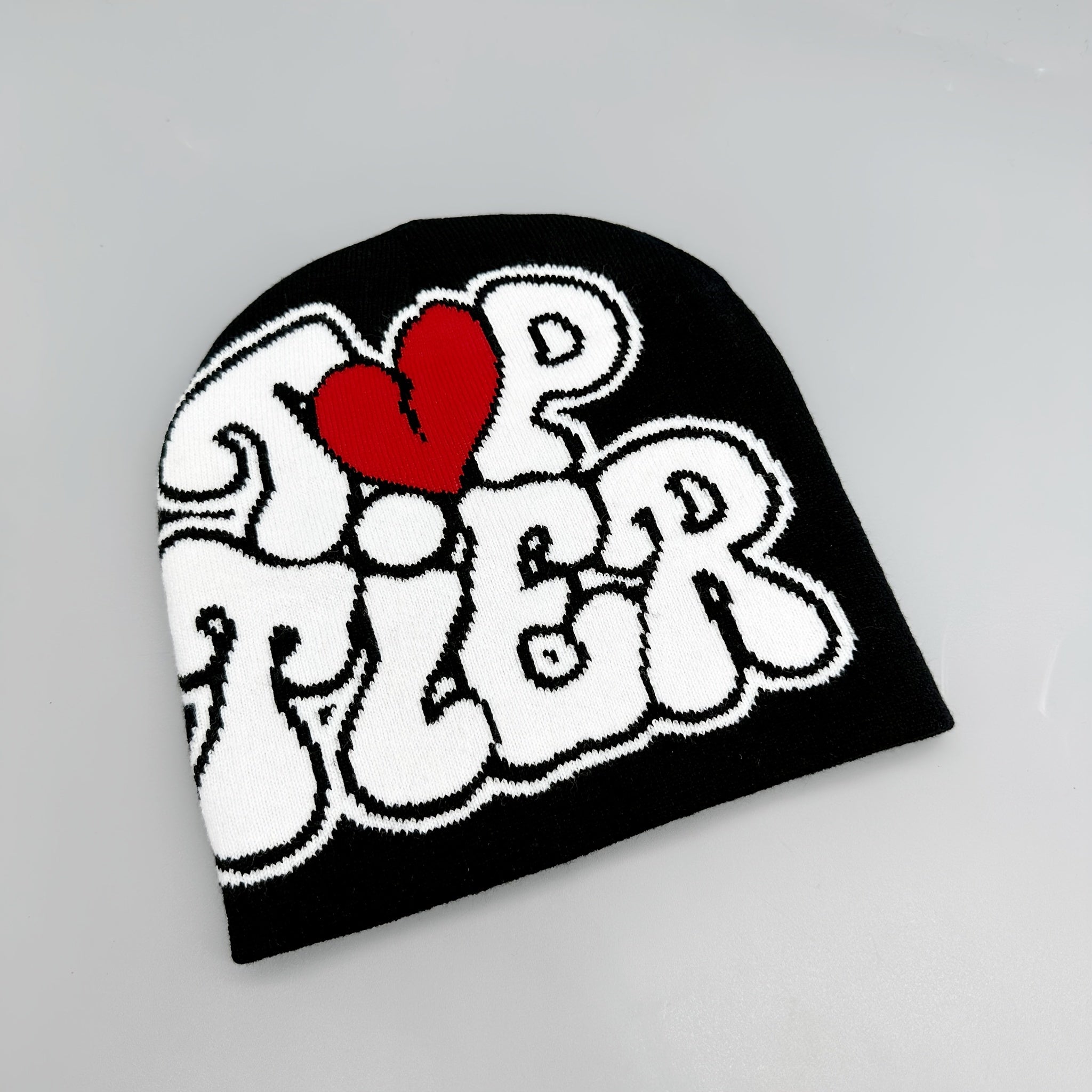 Unisex Letter Jacquard Beanie Hip Hop Y2K Elastic Knit Hat