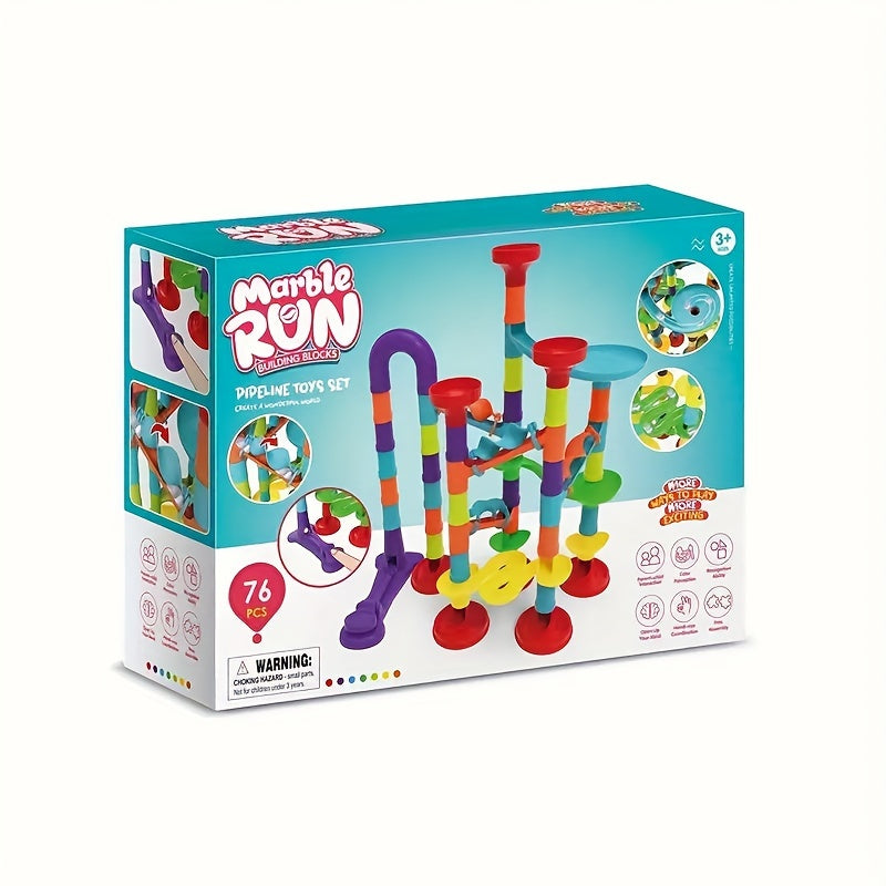 Trackball Slide Building Block Set Dark Glass Beads for Boys and Girls