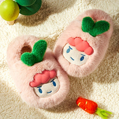 Girls' Cartoon Furry House Shoes Lightweight Non Slip Soft Bottom Walking Shoes