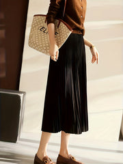 High Waist Pleated Skirt Casual Women's Clothing
