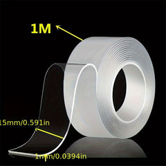 Nano Tape Transparent Double Sided - Waterproof Reusable Heavy Duty Adhesive