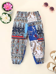 Girls Ethnic Style Summer Rayon Casual Ankle Pants
