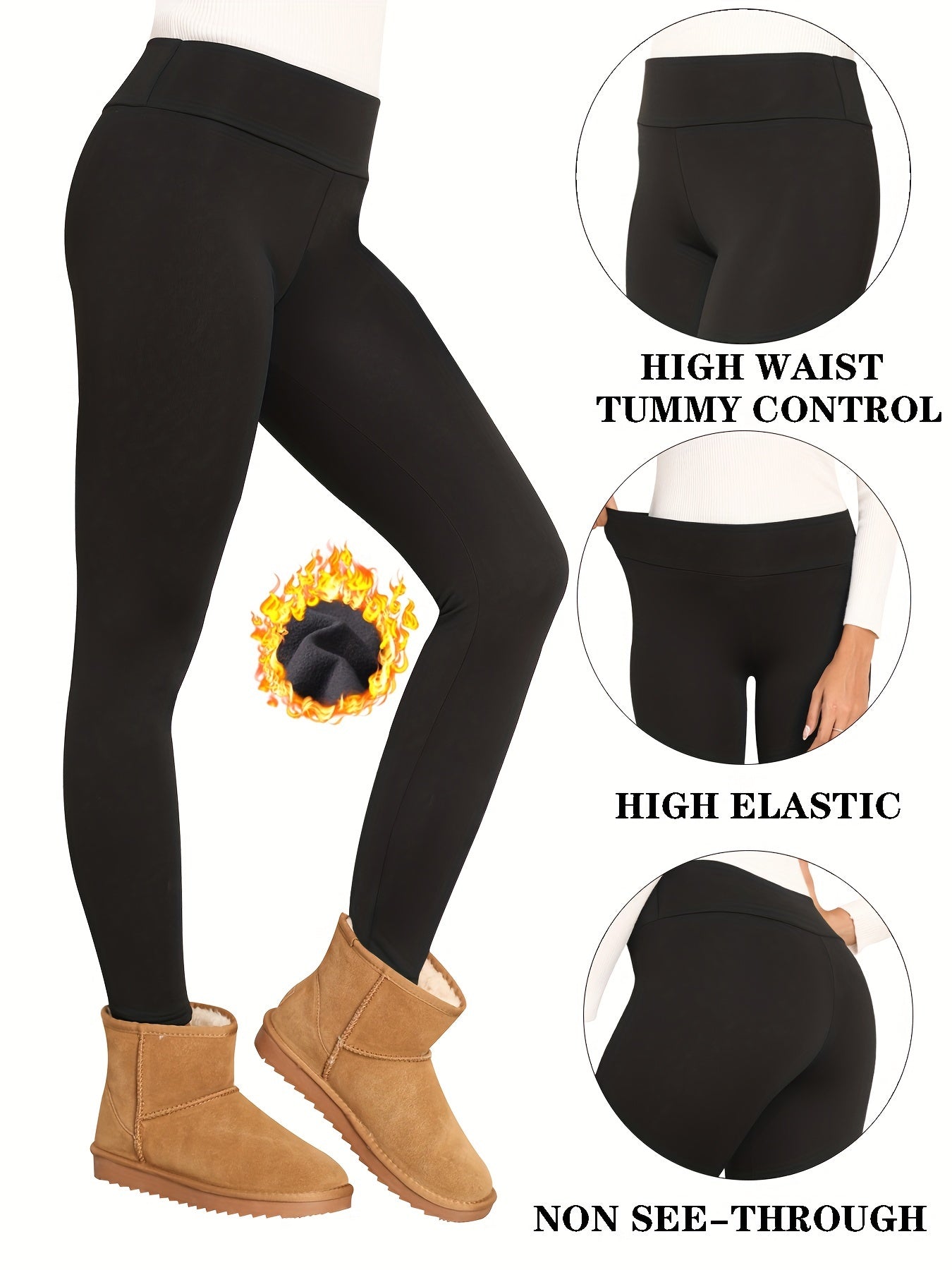 High Waist Yoga Seamless Thickened Fleece Warm Sports Leggings