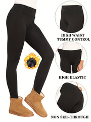 High Waist Yoga Seamless Thickened Fleece Warm Sports Leggings