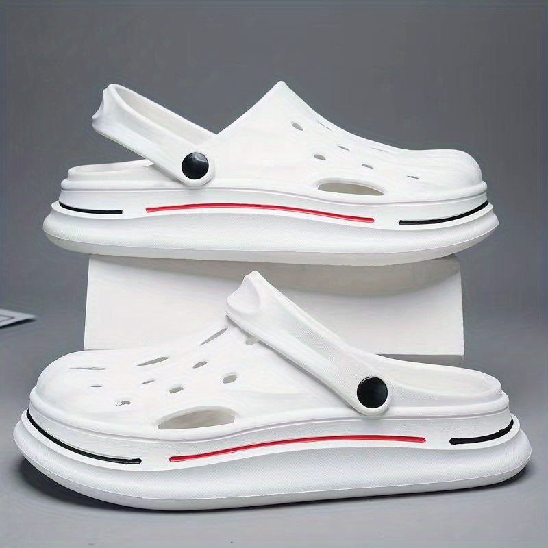 Men's Platform Clogs Closed Toe Sandals Soft Sole Walking Shoes