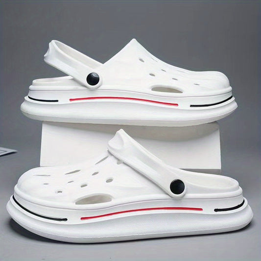 Men's Platform Clogs Closed Toe Sandals Soft Sole Walking Shoes