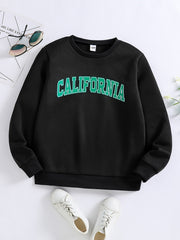 Girls Sweatshirt ''California'' Graphic Comfort Fit Long Sleeve Top Pullovers