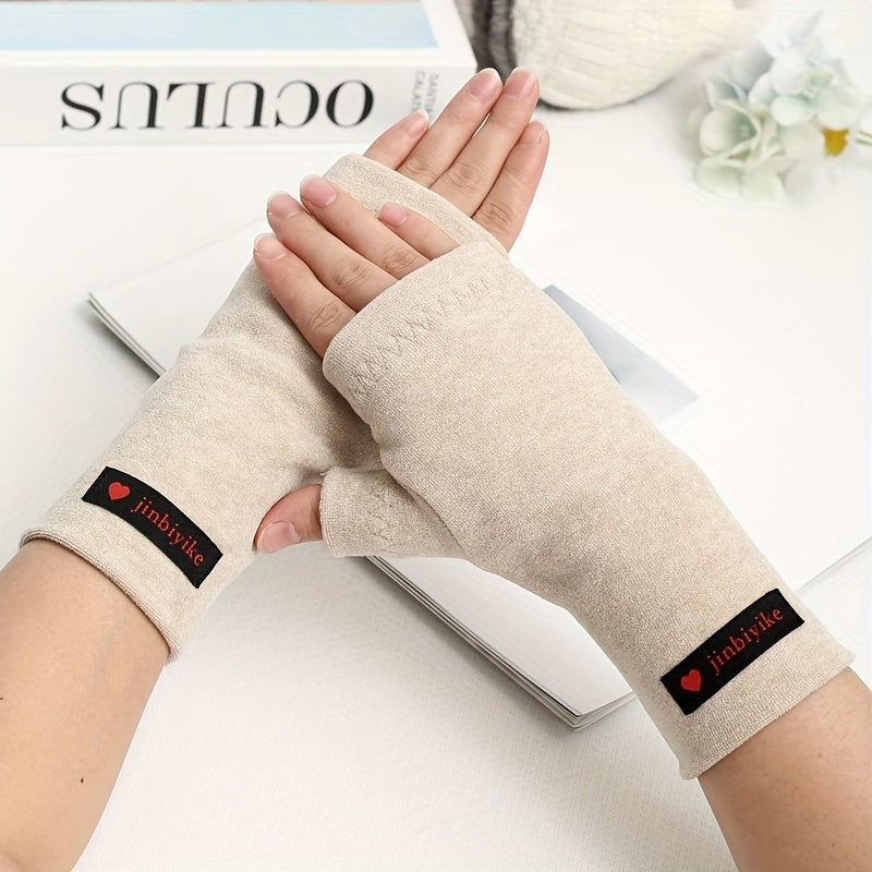 Warm Half Finger Gloves for Men & Women - Thickened Velvet Wrist Warmer