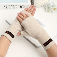 Warm Half Finger Gloves for Men & Women - Thickened Velvet Wrist Warmer