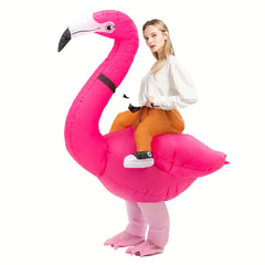 Hilarious Flamingo Inflatable Costume Set Christmas Halloween Thanksgiving