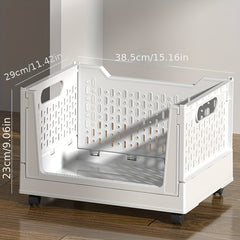 Plastic Folding Storage Box with Wheels