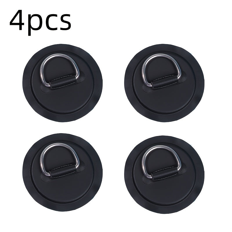 4pcs Stainless Steel D Ring Patches For Inflatable Boat Yacht Kayak