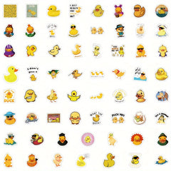 60pcs Duck Stickers Random Vinyl Skateboard Guitar Travel Case Door Laptop Lugga