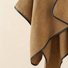 Khaki Cashmere Shawl Thick Warm Wrap Blanket Scarf Cape for Autumn & Winter