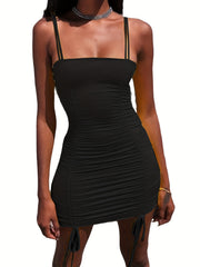 Ruched Drawstring Cami Dress for Women